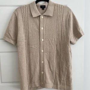 J Crew Shortsleeve Knit Cardigan Polo